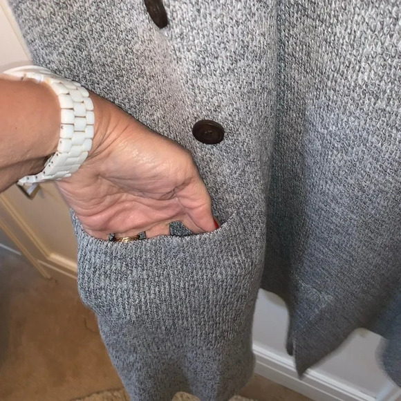 Love Tree Mal Notched Lapel Open Front Cardigan Size Small - Picture 6 of 6